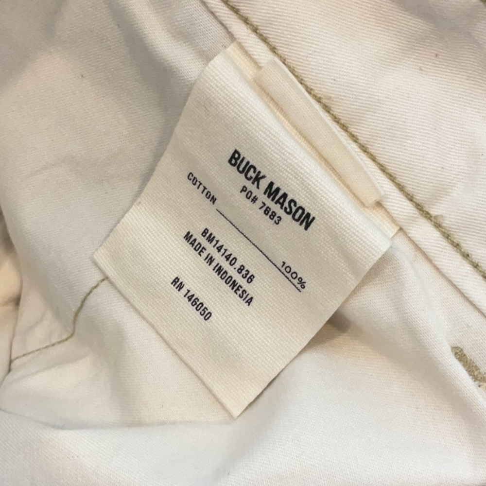 Buck Mason Men's Chinos in Olive Tan - Picture 3 of 4